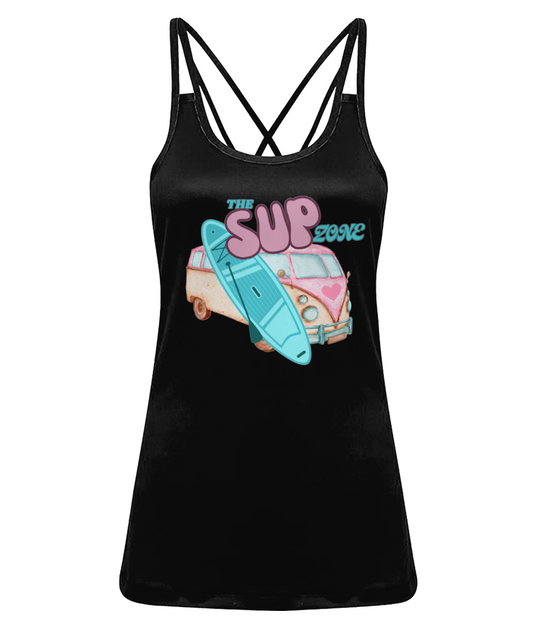 Supzone van Women's TriDri® 'Laser Cut' Spaghetti Strap Vest